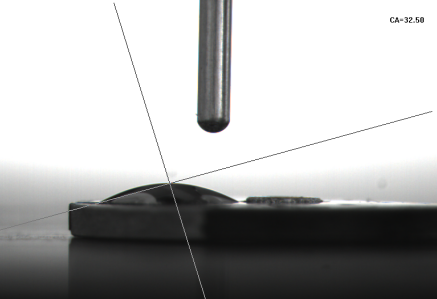 【豆奶视频在线观看】小微型磁钢片在豆奶视频APP官网机处理后水滴角为32.5度